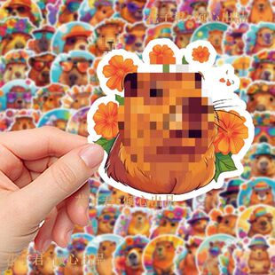 贴一件鼹鼠起批划算儿童趣味贴纸超张故事100眼镜可爱动画个性