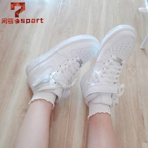 Nike耐克Air Force1 AF1 MID空军一号纯白女子中帮板鞋366731-100