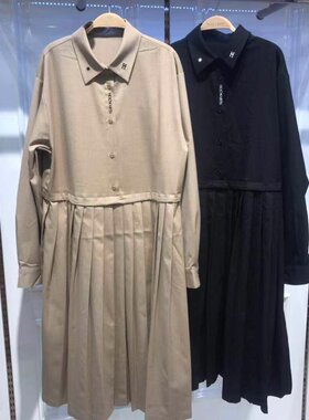 2023秋冬新款A6FA94336哈利波特联名 纯色百褶连衣裙A6FA9433679