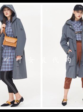 鸟2022年秋季外套显瘦A2BE83412酷感长风衣A2BE8341288