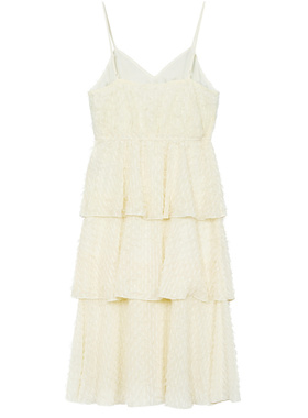 鸟2021夏吊带连衣裙设计感A1FA93316法式复古吊带长裙A1FA9331672