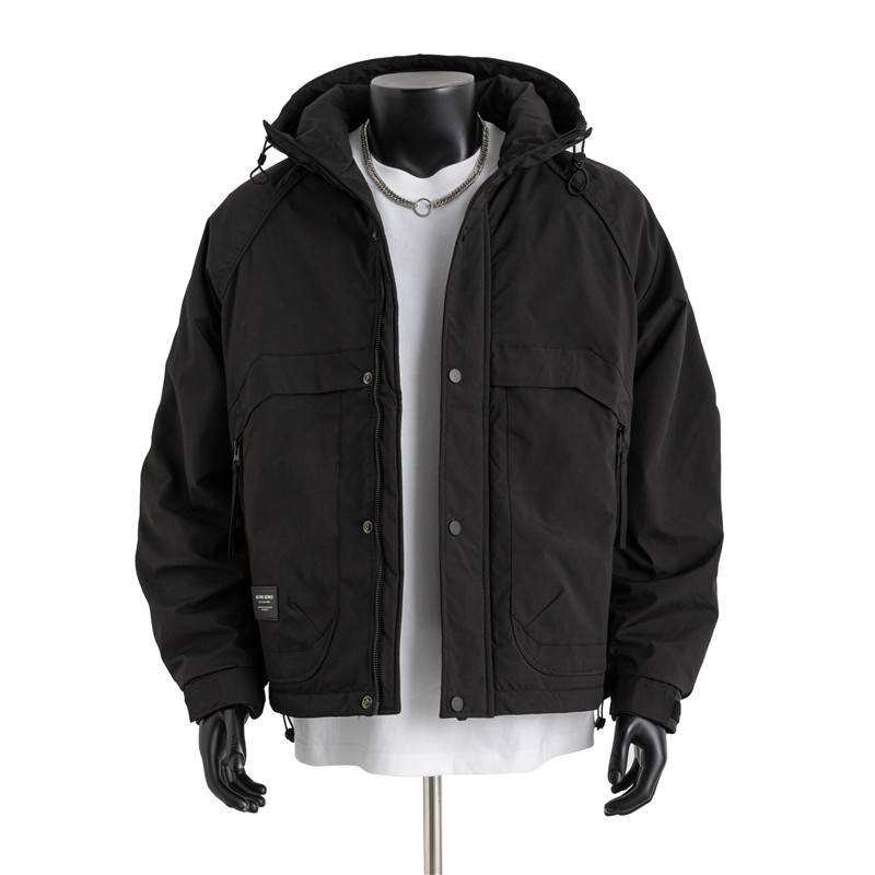 新款加厚保暖棉衣连帽夹克棉服大码2501P110,男装夹克,电商A418