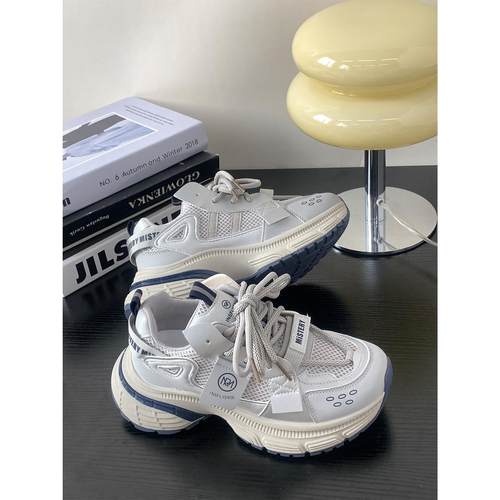 厚底老爹鞋女款2025秋季新款网红休闲鞋轻便透气百搭运动鞋跑步鞋