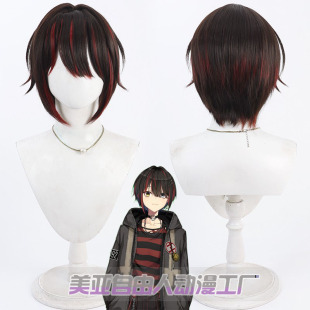 自由人 NIJISANJI虚拟主播 真白爻cos假发Mashiro Meme真白