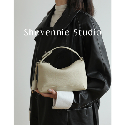 Shevennie牛皮腋下手提小包单肩斜垮枕头包 2025新款秋冬包包女款