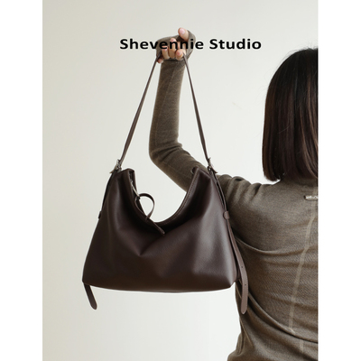 单肩秋冬可斜挎拉链软皮托特包