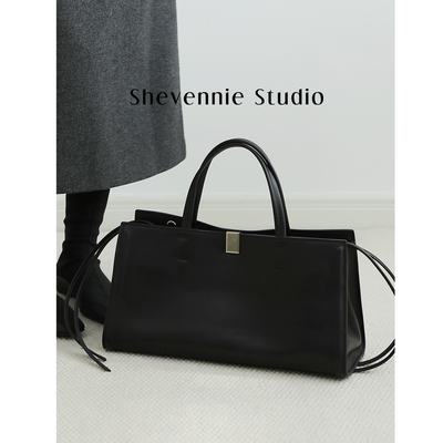 雪芸妮头层牛皮大容量托特包