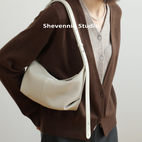 Shevennie单肩真皮饺子包