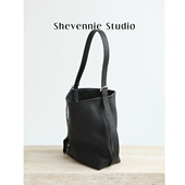 Shevennie2026头层牛皮水桶包简约百搭大容量托特包高级感单肩包