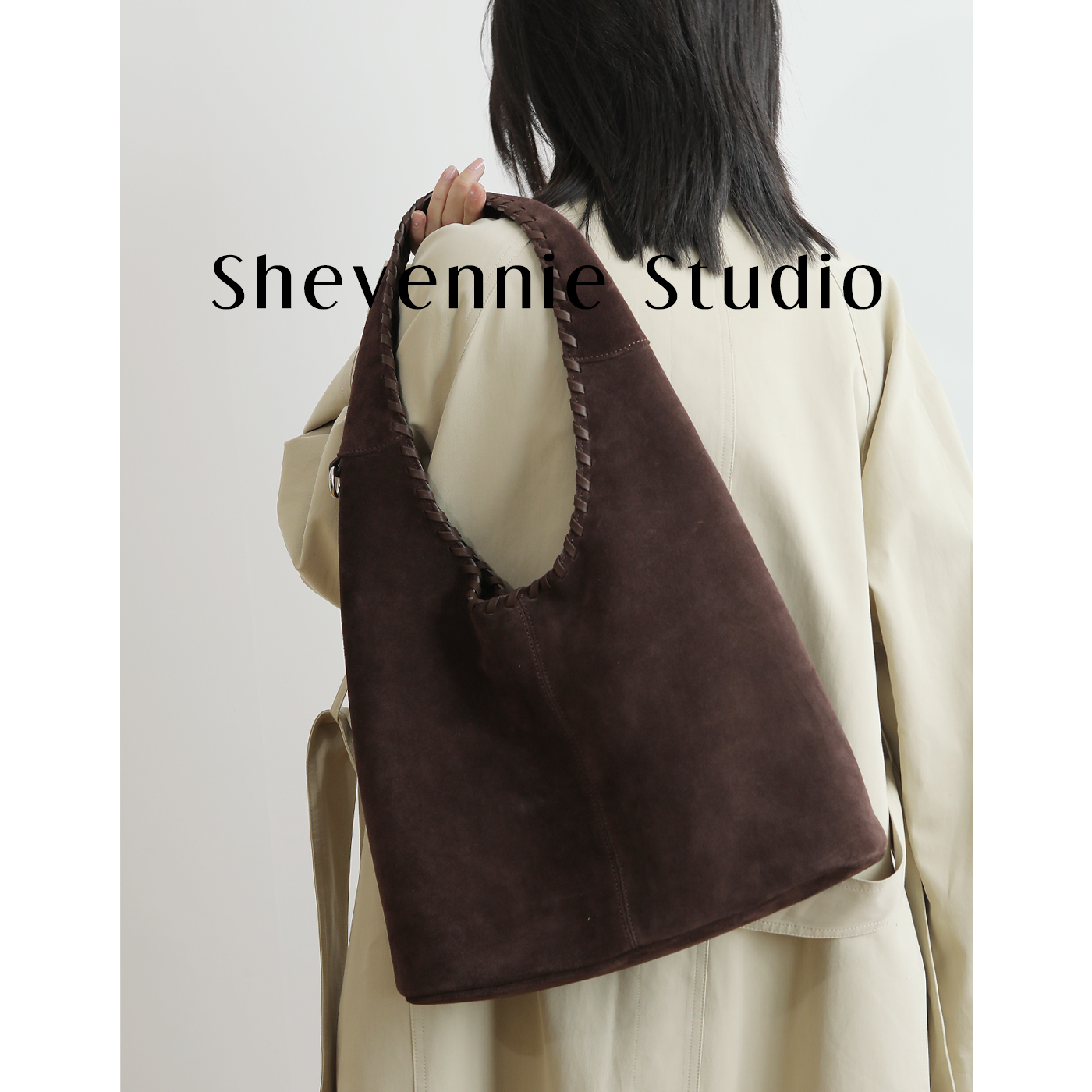 小众设计复古手工头层牛皮托特包