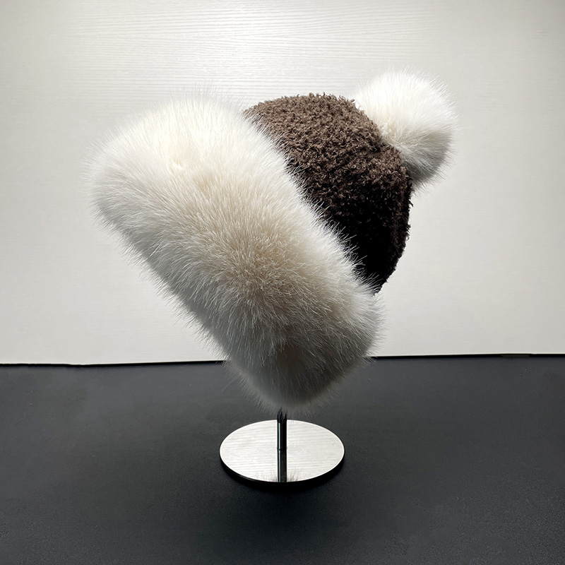 东北防寒帽子女秋冬时尚护耳帽韩版加厚防寒帽显脸小可爱针织帽子