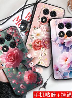 luckrider适用于红米note14pro手机壳rdemiNote14pro防摔hongmin0te14pro挂绳hmNotel4pro花卉miui Note14pr0