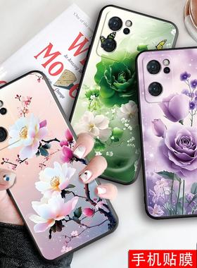 luckrider适用于opporeno7手机壳oppo高颜值Reno7网红新款pfjm10浪漫玫瑰opporeno7花卉0pop文艺气质pfjm10简