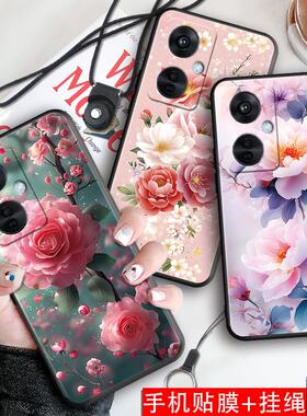 luckrider适用于oppok11手机壳0ppok11外壳Oopokl1。防摔PJC110挂绳PJC1l0女神欧珀K11保护套0pp0K1l花卉pjc1