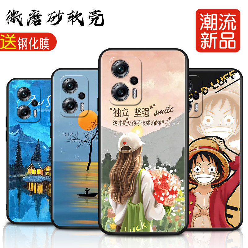 适用红米NOTE11TPro+手机壳小米红迷note保护套red米minote男女外壳red米note软后壳路飞订定制