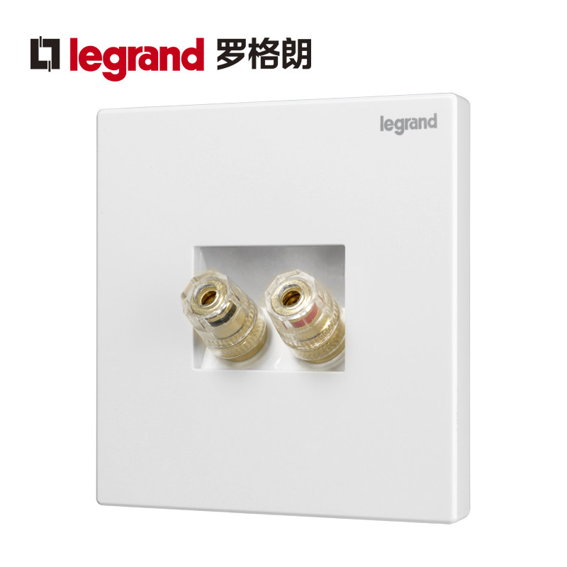 TCL罗格朗逸景系列一位音频插座玉兰白86开关插座墙壁电源面板