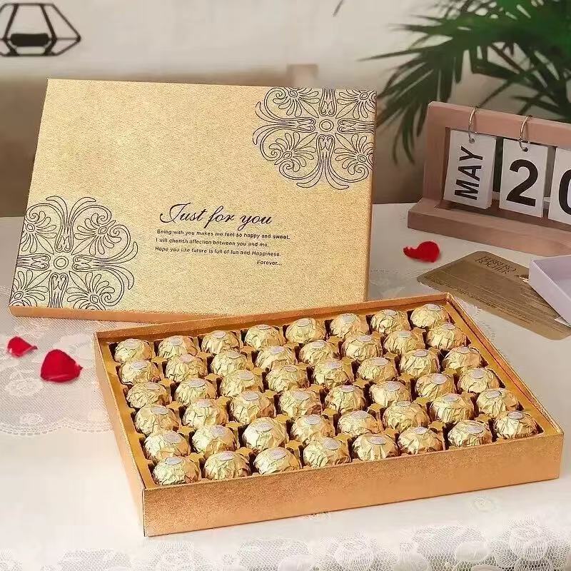 费列罗进口高档金色48粒/盒榛果巧克力礼盒送礼闺蜜情人节伴手礼