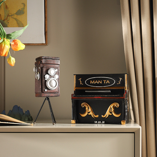 柜子家居钢琴摆件欧式复古书房怀旧组合电视柜摆设装饰品咖啡厅