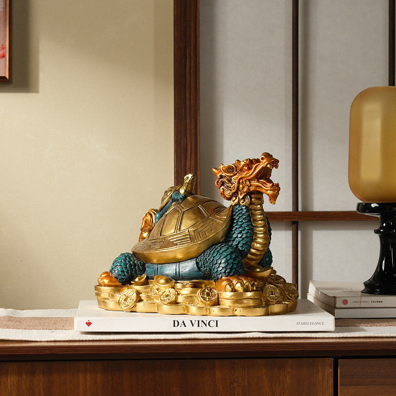 书柜龙龟摆件套装办公桌轻奢桌面装饰品高级感高档玄关创意工艺品,家居饰品,装饰摆件,淘宝优惠券,粉丝福利购,淘宝优惠卷