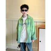 衬衫 长袖 外套春秋2026新款 春装 渐变色衬衣潮酷 中大童长袖 男童韩版