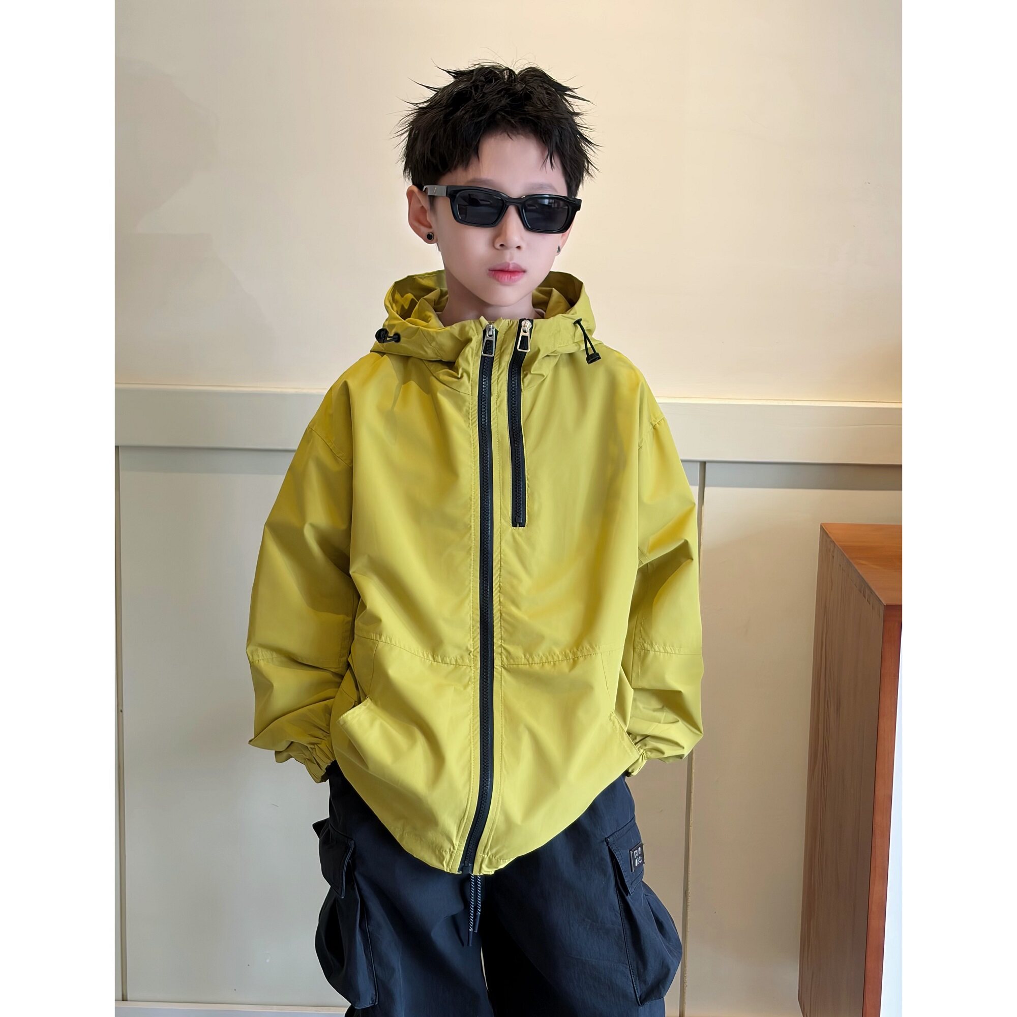 男童韩版冲锋衣外套2026新款三合一男童春装上衣中大童户外服潮酷