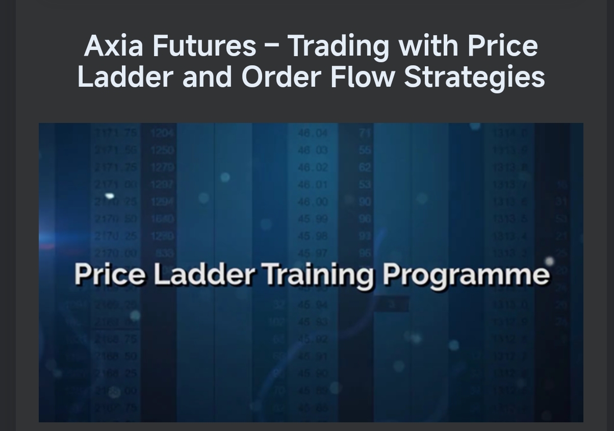 Axia Futures– Trading with Price Ladder and