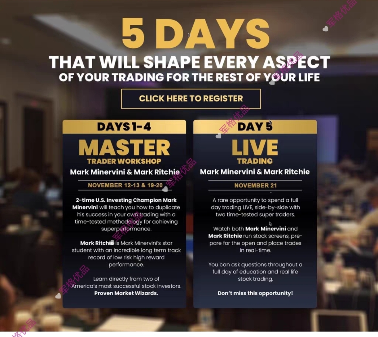 2020英文素Mark Minervini Master 5 Day Master Trader Program