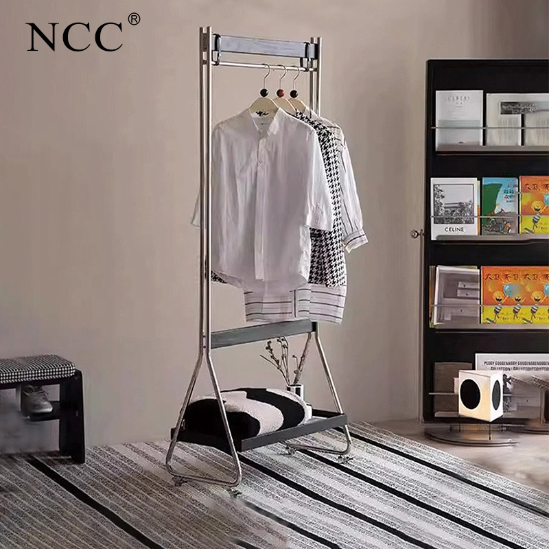 实木中古移动衣服帽落地式挂衣架