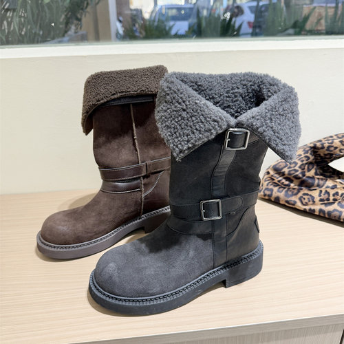 EOS2025冬加绒翻毛皮雪地靴