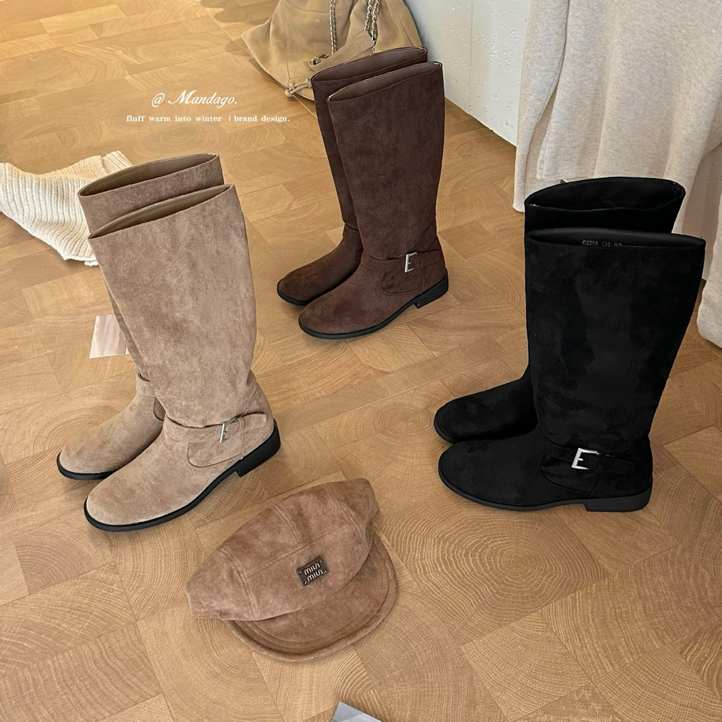 复古马丁靴秋冬爆款一脚蹬高筒