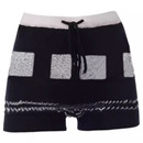 毛线休闲裤 女设计感百搭修身 复古亚文化费尔岛针织提花短裤 美式