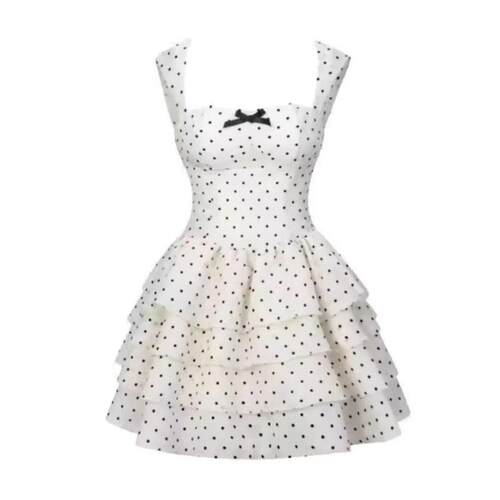 蛋糕裙方领拉链收腰无袖单件A型