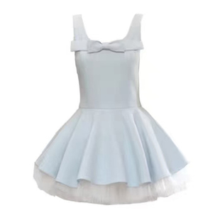 自制设计感富家千金风吊带连衣裙收腰显瘦高级感拼接网纱蓬蓬裙女