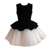 现货设计感丝绒拼接芭蕾裙 公主风网纱无袖 背心连衣裙蓬蓬裙女冬