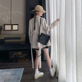 米白色西装外套女春秋2025新款气质名媛高级感小个子显瘦休闲西服，女装西装，Yologo