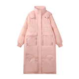 【大货已出】90白鸭绒三色重工艺长款羽绒服262A-W830-P365-K498，女装羽绒服，Yologo
