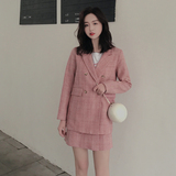 【现货】格子西装套装262A-8881-P145套-K228P105上衣P55裙，女装西装，Yologo
