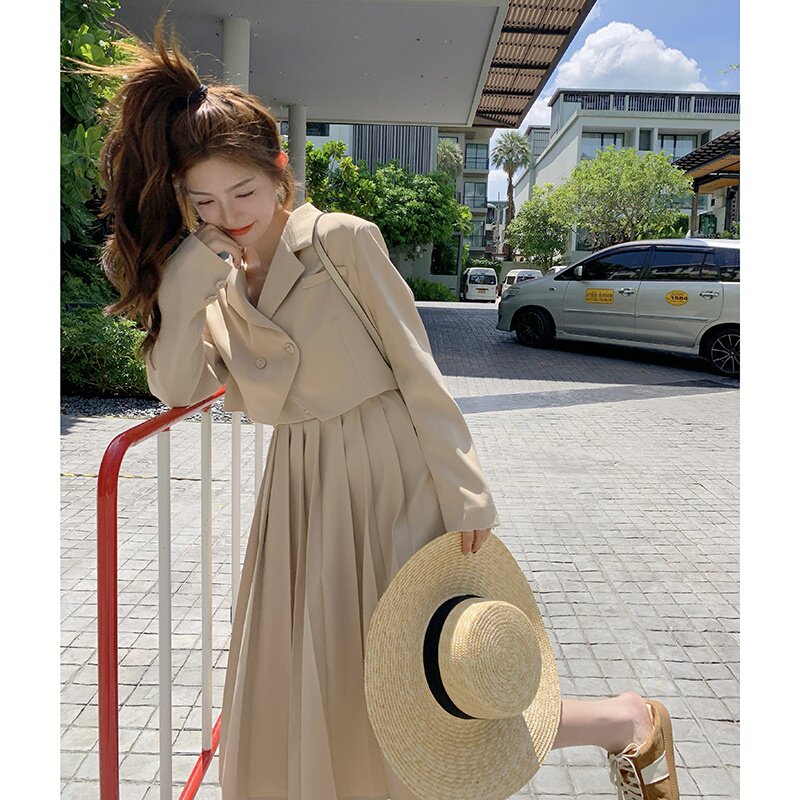23年春套装裙子+西装外套263-S007-P155-K218,女装西装,Yologo