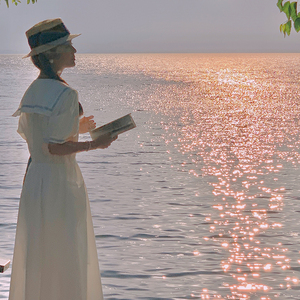 大貨已出 蕾絲拼接海軍領(lǐng)連衣裙 有買(mǎi)家秀 262A-S885-P95-K148圖片