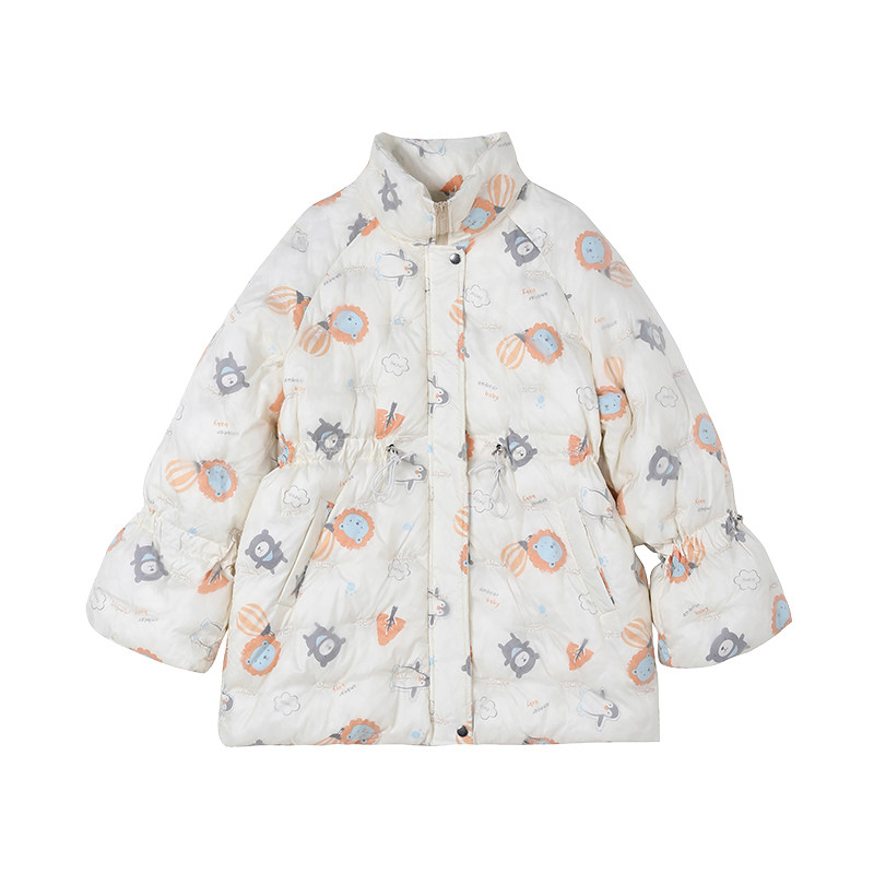 【大货已出】22冬款卡通印花收腰系带服262A-W105-P155-K228,女装棉衣/棉服,Yologo