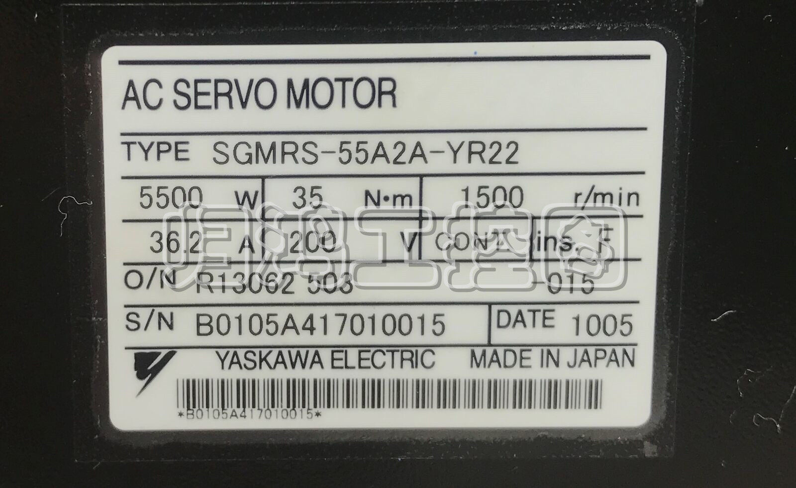 SGMRS-55A2A-YR22 安川伺服电机全新质保议价