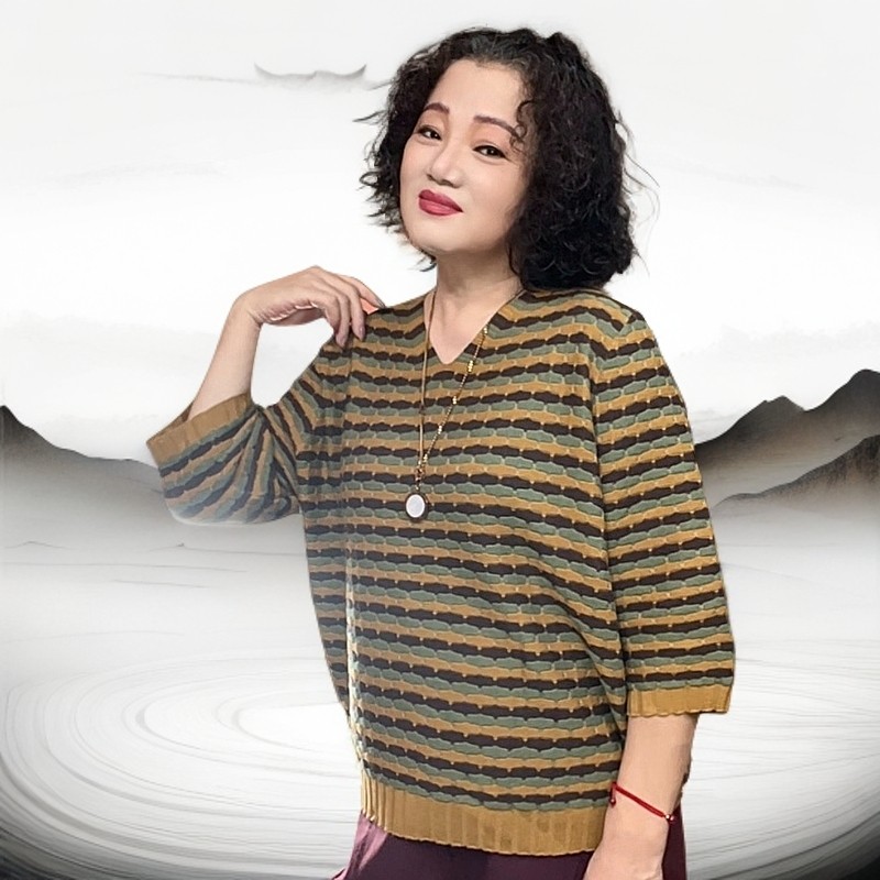 专柜棉线针织衫毛衣女秋季新款