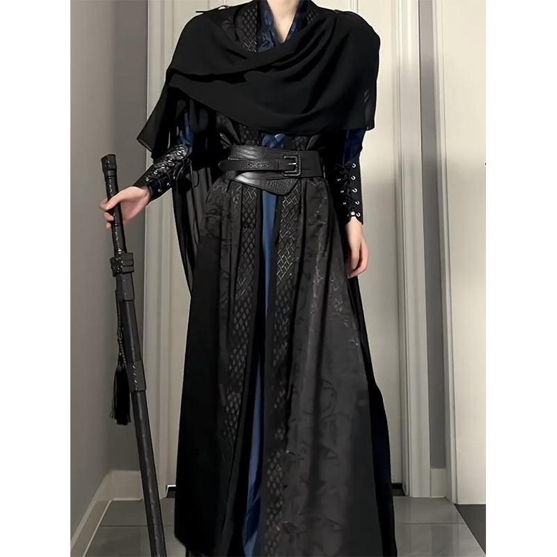 帅气少年感侠客风国风武侠男女同款显瘦修身仙侠汉服全套古风秋冬