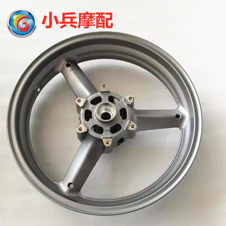 适用豪爵铃木骊驰GW250 GW250S/F前钢圈摩托车铝轮毂车轮 银灰色