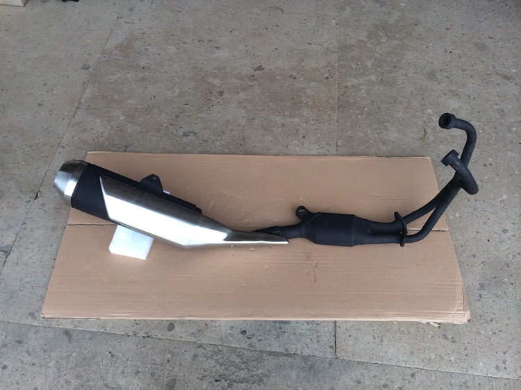 适用豪爵铃木GSX250 GSX250R摩托消声器消音器烟筒排气管不带触媒