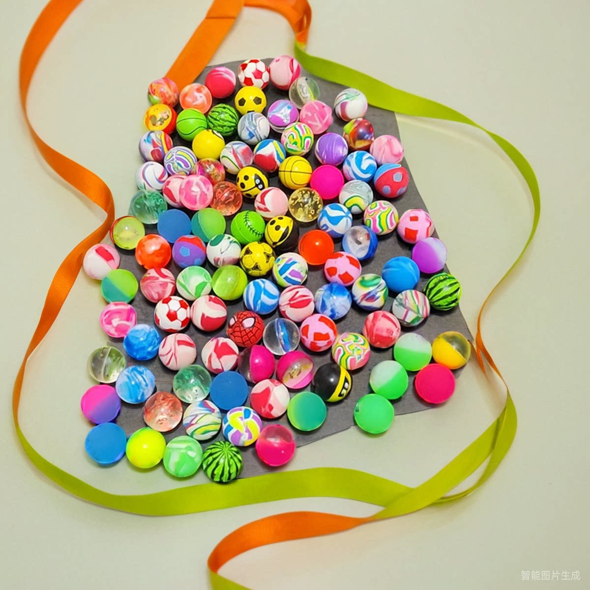 2厘米实心橡胶弹力球弹弹球儿童智力玩具2元扭蛋机专用