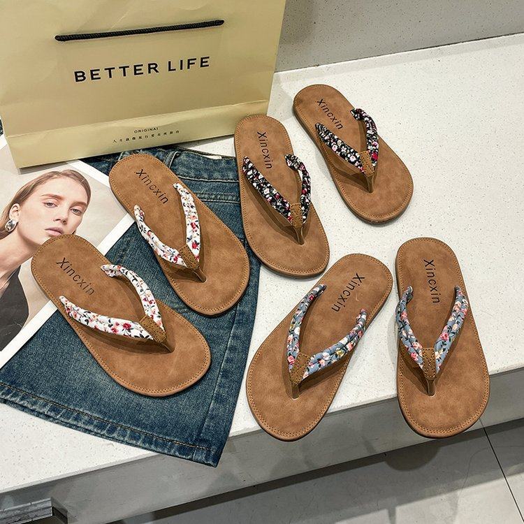 网红凉拖人字拖鞋女夏2026外穿平底度假夹脚碎花沙滩鞋女凉拖海边,居家布艺,居家棉拖/棉鞋,淘宝优惠券,粉丝福利购,淘宝优惠卷