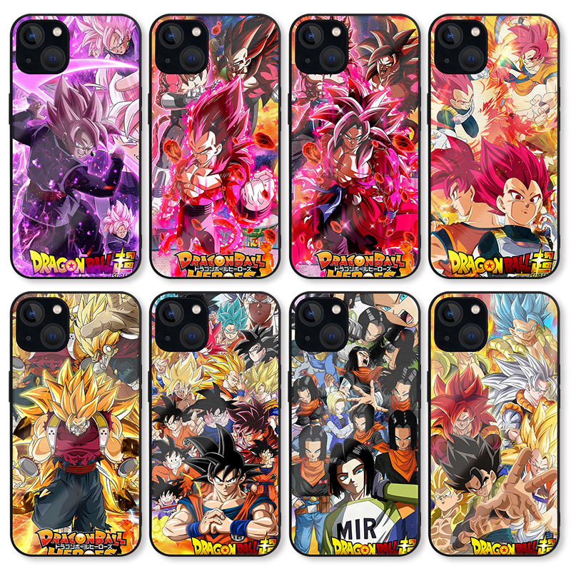七龙珠手机壳苹果15pro硅胶iPhone14适用12孙悟空13promax赛亚人vivo华为OPPO小米14一加ACE2V三星S23玻璃壳