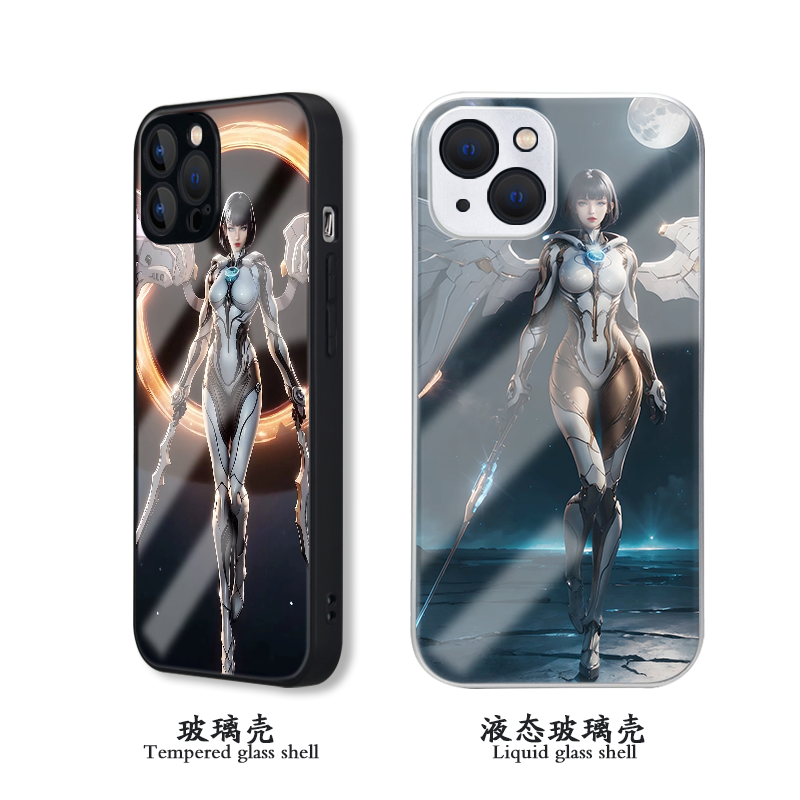 姬青机甲手机壳11promax适用vivoIQOONEO5S华为荣耀100玻璃OPPOReno10性感S23三星S24+苹果14/15一加吞噬星空