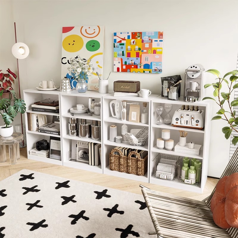 家用钢制书架夹缝书柜简易落地收